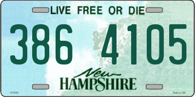 NH license plate 3864105