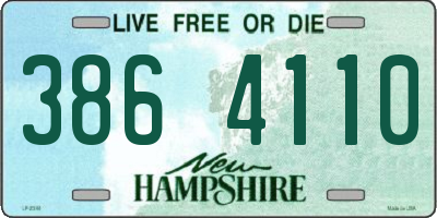 NH license plate 3864110