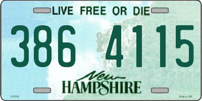 NH license plate 3864115