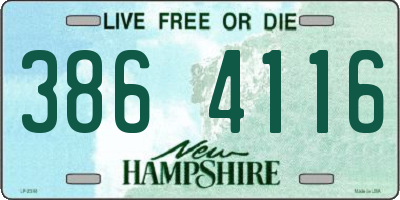 NH license plate 3864116