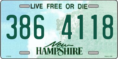 NH license plate 3864118