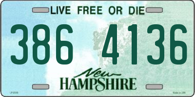 NH license plate 3864136