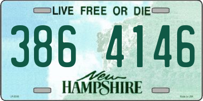 NH license plate 3864146
