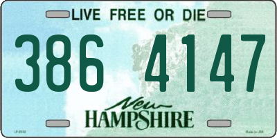 NH license plate 3864147