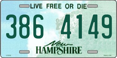 NH license plate 3864149