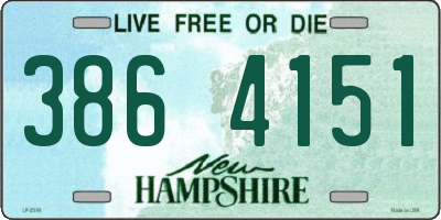 NH license plate 3864151