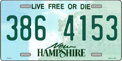 NH license plate 3864153