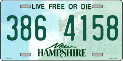 NH license plate 3864158