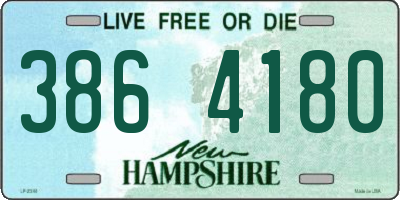 NH license plate 3864180