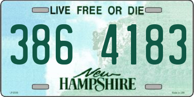 NH license plate 3864183