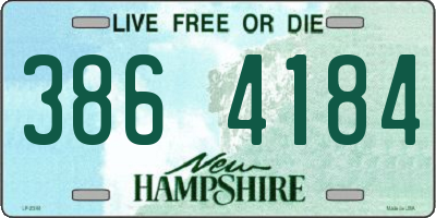 NH license plate 3864184