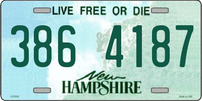 NH license plate 3864187