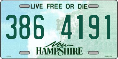 NH license plate 3864191