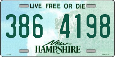 NH license plate 3864198