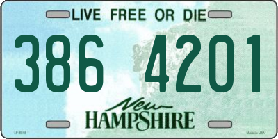 NH license plate 3864201