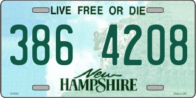 NH license plate 3864208