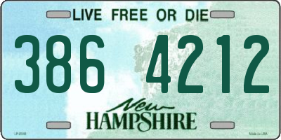 NH license plate 3864212