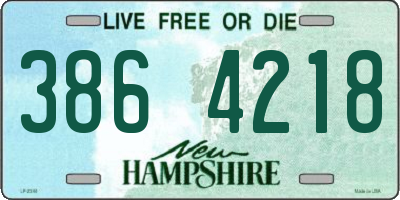 NH license plate 3864218