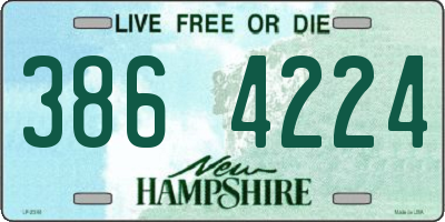 NH license plate 3864224