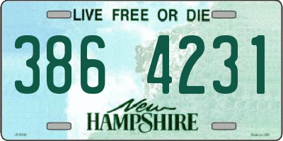 NH license plate 3864231