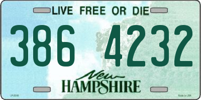 NH license plate 3864232