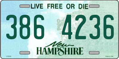 NH license plate 3864236