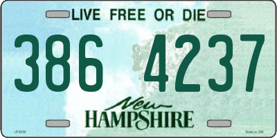 NH license plate 3864237