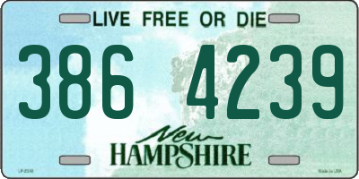 NH license plate 3864239