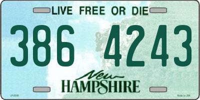 NH license plate 3864243