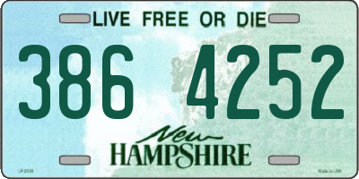 NH license plate 3864252