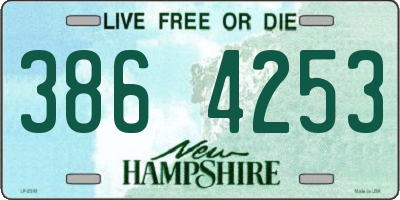 NH license plate 3864253