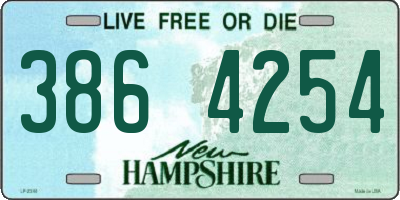 NH license plate 3864254