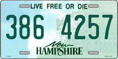 NH license plate 3864257