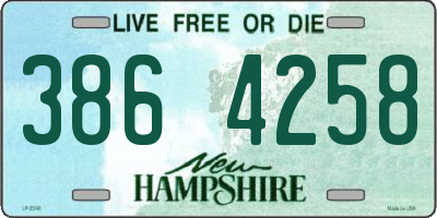 NH license plate 3864258