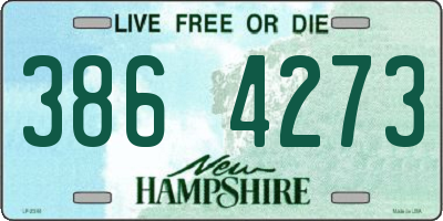 NH license plate 3864273