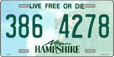 NH license plate 3864278