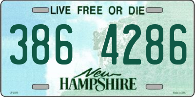 NH license plate 3864286
