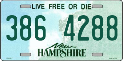 NH license plate 3864288