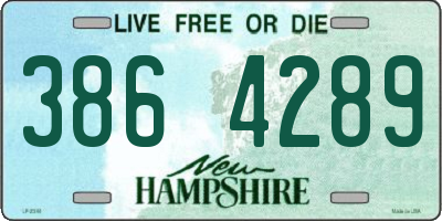 NH license plate 3864289