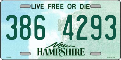 NH license plate 3864293