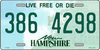 NH license plate 3864298