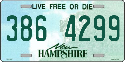 NH license plate 3864299
