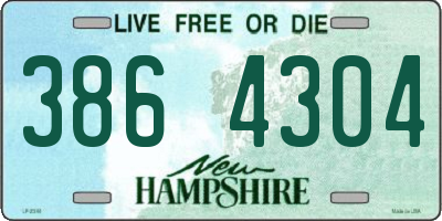 NH license plate 3864304