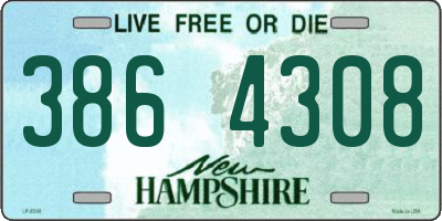 NH license plate 3864308