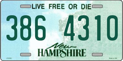 NH license plate 3864310