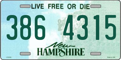 NH license plate 3864315