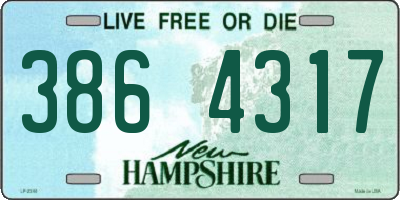 NH license plate 3864317