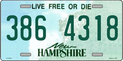 NH license plate 3864318