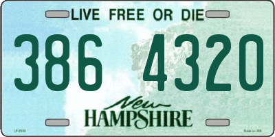 NH license plate 3864320