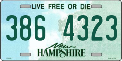 NH license plate 3864323
